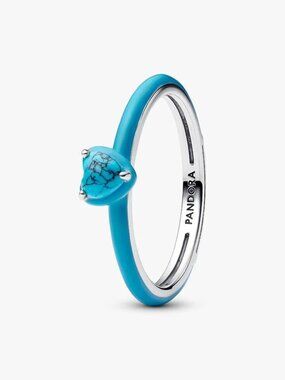 Pandora Turquoise-colored Heart Stone Ring